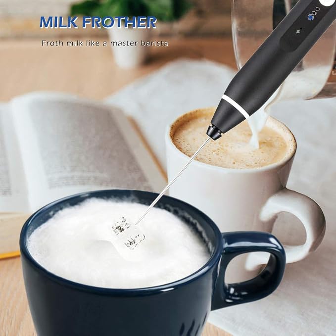 Handheld Milk Frother – USB Rechargeable, 3-Speed