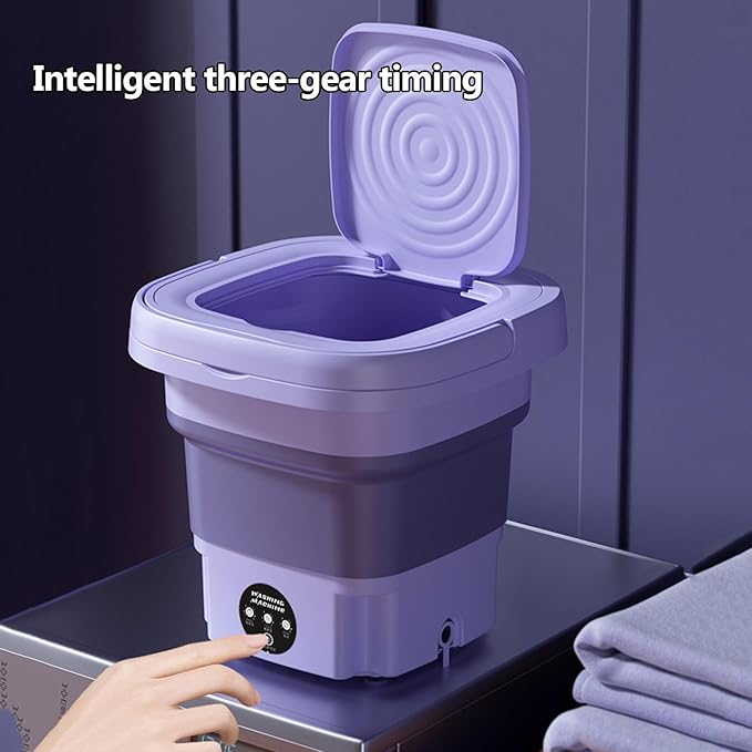 8L Foldable Portable Washing Machine, Semi-Automatic